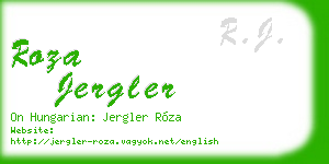 roza jergler business card